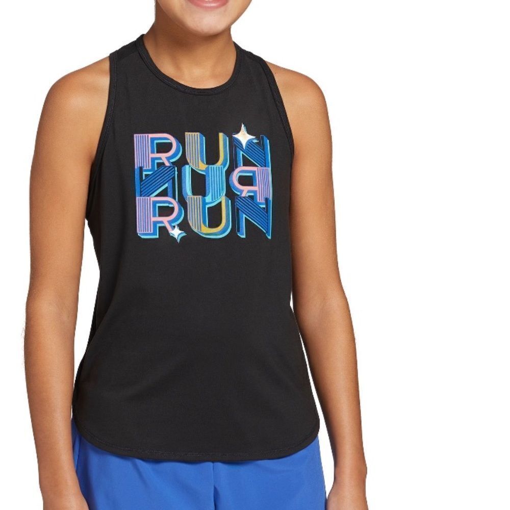 DSG Black 'Run' Graphic Tank Top